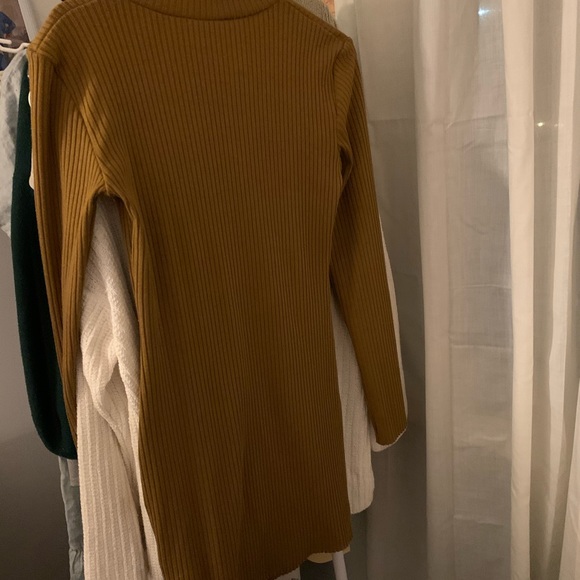 Topshop Mustard Yellow Sweater Dress - Picture 3 of 3
